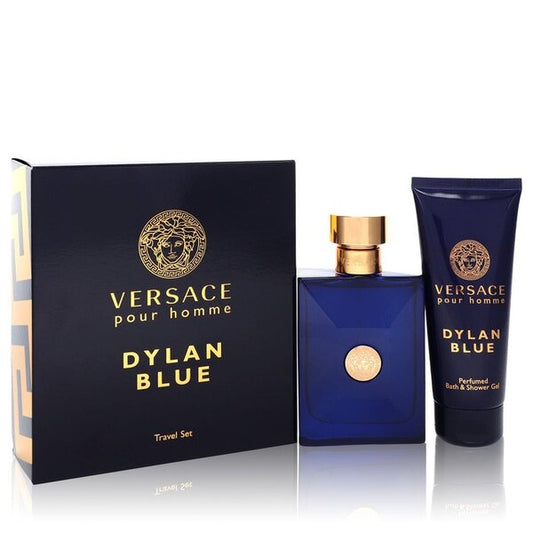 Versace Pour Homme Dylan Blue Gift Set - 3.4 Oz Eau De Toilette Spray + 3.4 Oz Shower Gel -- For Men